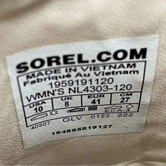 Sorel BREX Womens 10 US NL4303-120 Cream Round Toe Pull-On Ankle Chelsea Boot WP - Picture 12 of 13